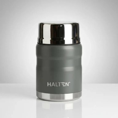 TERMO PARA COMIDA 750 ML ACERO INOXIDABLE HALTEN GRIS - 6