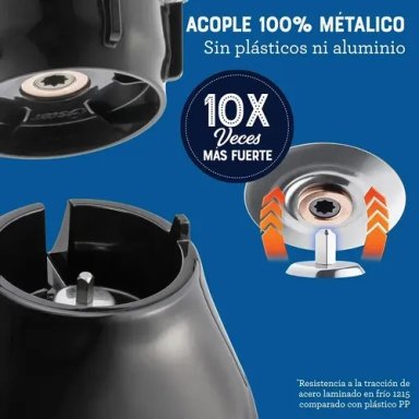 LICUADORA 2 VELOCIDADES 1.5L VIDRIO BASE PLATEADA OSTER 800W PICA HIELO - 7