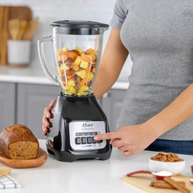 LICUADORA 2 VELOCIDADES 1.5L VIDRIO BASE PLATEADA OSTER 800W PICA HIELO - 8