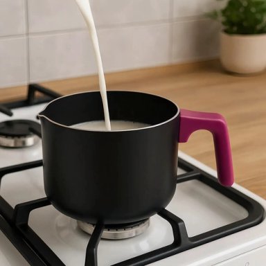 LECHERO ANTIADHERENTE VITTA 14 CM NEGRO MANGO MAGENTA 1.75 L CHERRY - 4
