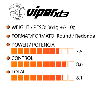 PALA PADEL XFINITY FIBRA DE CARBONO VIPER (INCLUYE FUNDA) - 5