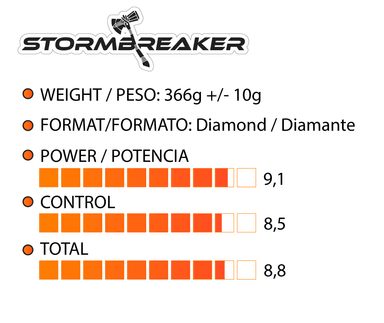 PALA PADEL STORMBRAKER CARBONO 3K - XFINITY (INCLUYE FUNDA) - 5
