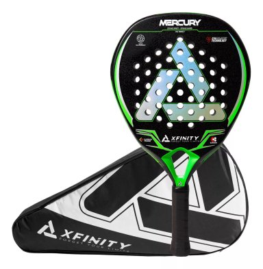 PALA PADEL XFINITY FIBRA DE CARBONO MERCURY (INCLUYE FUNDA) - 1