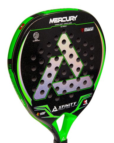 PALA PADEL XFINITY FIBRA DE CARBONO MERCURY (INCLUYE FUNDA) - 5