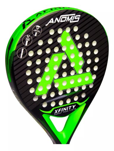 PACK PADEL XFINITY FIBRA DE VIDRIO PALA ANOMIS MOCHILA MUÑEQUERA TARRO - 2