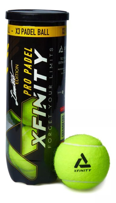 PACK PADEL XFINITY FIBRA DE VIDRIO PALA ANOMIS MOCHILA MUÑEQUERA TARRO - 4