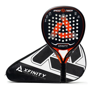 PALA PADEL XFINITY FIBRA DE CARBONO SPEED TIGER INCLUYE FUNDA - 1