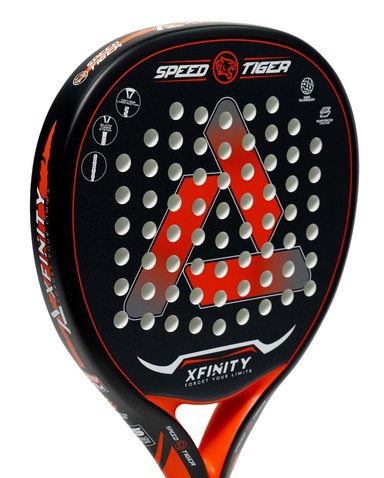 PALA PADEL XFINITY FIBRA DE CARBONO SPEED TIGER INCLUYE FUNDA - 4