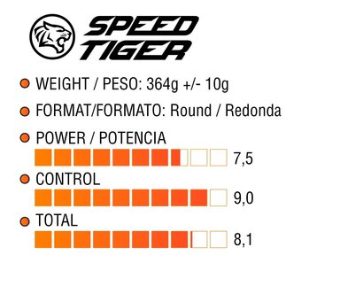 PALA PADEL XFINITY FIBRA DE CARBONO SPEED TIGER INCLUYE FUNDA - 7