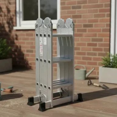ESCALERA QRUBBER ALUMINIO MULTIUSO 3,5 MT - 3