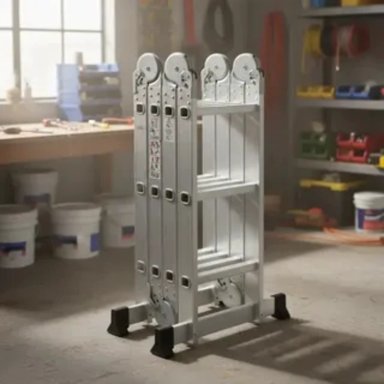 ESCALERA QRUBBER ALUMINIO MULTIUSO 3,5 MT - 4