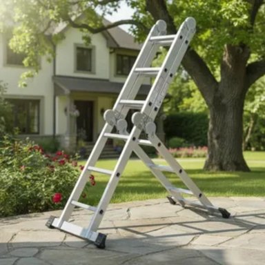 ESCALERA QRUBBER ALUMINIO MULTIUSO 3,5 MT - 5