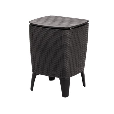 MESA COOLER CAPRI TIPO RATTAN MARRON TERRAZA MQ QRUBBER - 1
