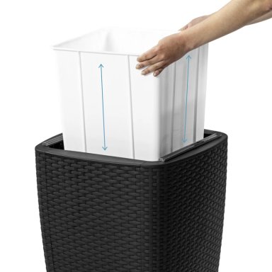 MESA COOLER CAPRI TIPO RATTAN MARRON TERRAZA MQ QRUBBER - 3