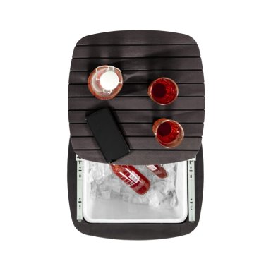 MESA COOLER CAPRI TIPO RATTAN MARRON TERRAZA MQ QRUBBER - 7