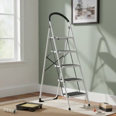 ESCALERA QRUBBER PLEGABLE DE 5 PELDAÑOS - 3