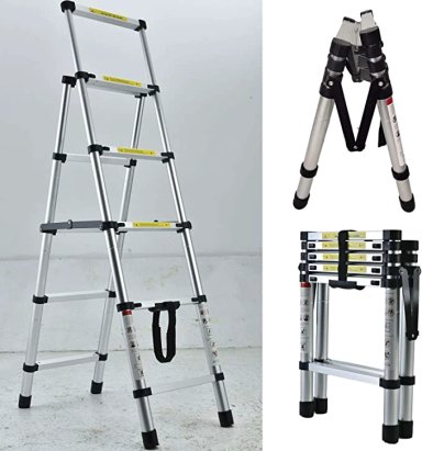 ESCALERA ALUMINIO TELESCOPICA MULTIUSO 4,4 MTS. QRUBBER - 3