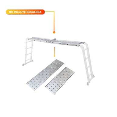 PLATAFORMA PARA ESCALERA ALUMINIO MULTIUSO 4,6 MT QRUBBER - 3