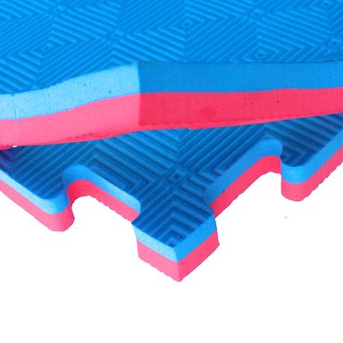 PLANCHA QRUBBER TATAMI 1 MT X 1 MT X 5 CM ROJO/AZUL 2 - 1