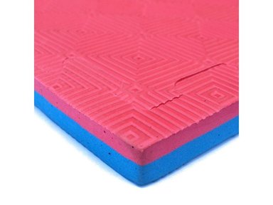PLANCHA QRUBBER TATAMI 1 MT X 1 MT X 5 CM ROJO/AZUL 2 - 2