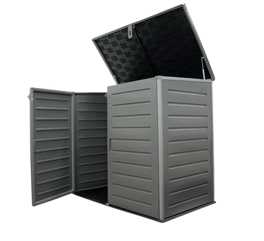 BODEGA QRUBBER JARDÍN TIPO BAÚL 1170 LITROS NEGRO - 1