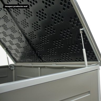 BODEGA QRUBBER JARDÍN TIPO BAÚL 1170 LITROS NEGRO - 6