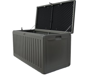 BODEGA QRUBBER JARDÍN TIPO BAÚL 270 LITROS NEGRO - 5