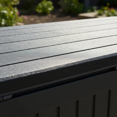 BODEGA QRUBBER JARDÍN TIPO BAÚL 490 LITROS NEGRO - 5