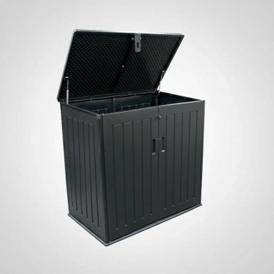 BODEGA QRUBBER JARDÍN TIPO BAÚL 755 LITROS NEGRO - 5
