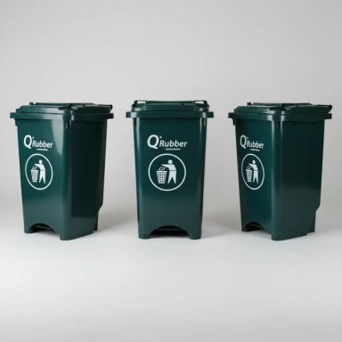 BASURERO QRUBBER CONTENEDOR BASURA 50 LTS. CON PEDAL GRIS - 3