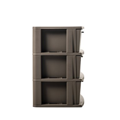 CÓMODA QRUBBER CAJONERA CROCHET 3 NIVELES MOCCA MQ - 5