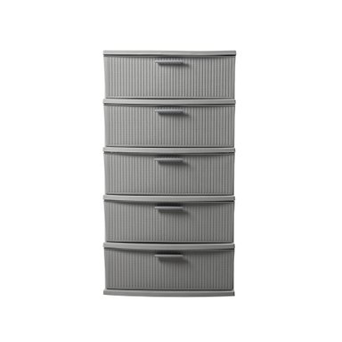 CÓMODA QRUBBER CAJONERA CROCHET 5 NIVELES MQ GRIS - 3