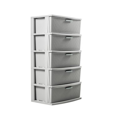 CÓMODA QRUBBER CAJONERA CROCHET 5 NIVELES MQ GRIS - 4