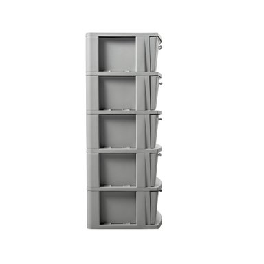 CÓMODA QRUBBER CAJONERA CROCHET 5 NIVELES MQ GRIS - 5