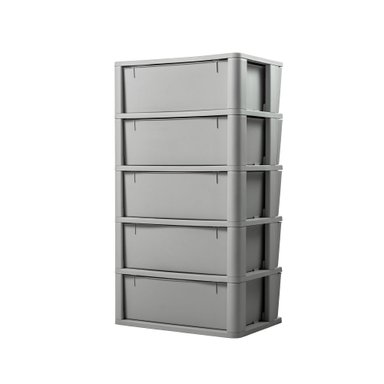 CÓMODA QRUBBER CAJONERA CROCHET 5 NIVELES MQ GRIS - 6
