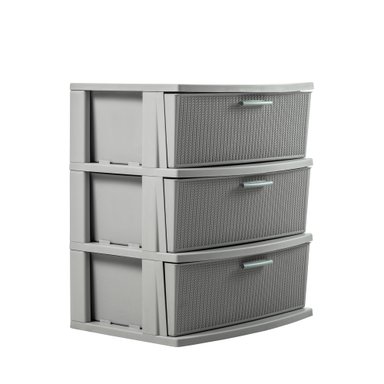 CÓMODA QRUBBER CAJONERA CROCHET 3 NIVELES MQ GRIS - 5