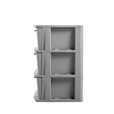 CÓMODA QRUBBER CAJONERA CROCHET 3 NIVELES MQ GRIS - 6