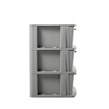 CÓMODA QRUBBER CAJONERA CROCHET 3 NIVELES MQ GRIS - 8
