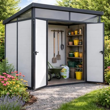 BODEGA ARMABLE JARDIN 3,63 M² 190X192X215CM QRUBBER - 2