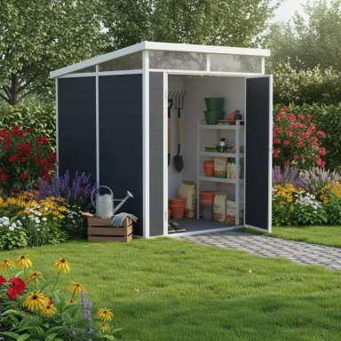 BODEGA ARMABLE JARDIN  4,55 M²  DOS PUERTAS QRUBBER - 2