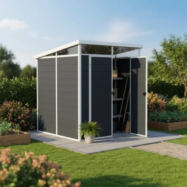 BODEGA ARMABLE JARDIN  4,55 M²  DOS PUERTAS QRUBBER - 3