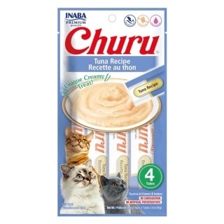 SNACK INABA CHURU GATO SABOR ATUN, 4 TUBOS - 1