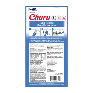 SNACK INABA CHURU GATO SABOR ATUN, 4 TUBOS - 2