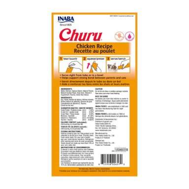 SNACK INABA CHURU GATO SABOR POLLO, 4 TUBOS - 2