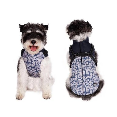ROPA PARKA PERROS CAMO ARNÉS REFLECTAMENTE WONDER DOG AZUL L - 1