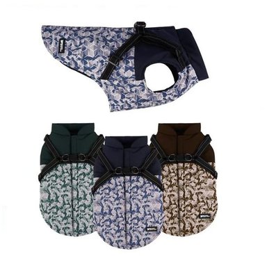 ROPA PARKA PERROS CAMO ARNÉS REFLECTAMENTE WONDER DOG AZUL L - 2