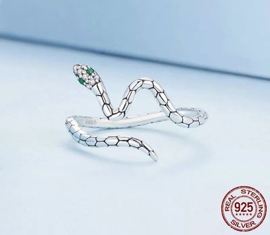 ANILLO VOUSEZ SERPIENTE AJUSTABLE PLATA 925 - 2