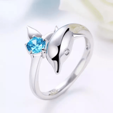 ANILLO VOUSEZ DELFIN TURQUESA PLATA 925 AJUSTABLE - 3