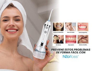 IRRIGADOR DENTAL LIMPIEZA BUCAL BLANCO H2OFLOSS PÓRTATIL LIMPIEZA BUCAL - 5