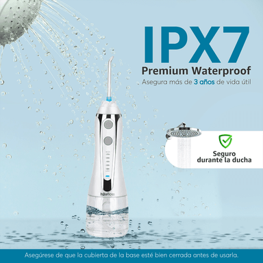 IRRIGADOR DENTAL LIMPIEZA BUCAL BLANCO H2OFLOSS PÓRTATIL LIMPIEZA BUCAL - 10